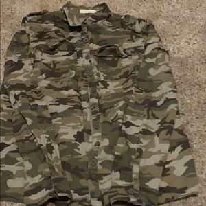 Camouflage button down shirt